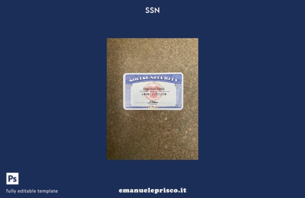 modello FRONTALE con sfondo tavolo in pietra photolook USA SSN stile verificato